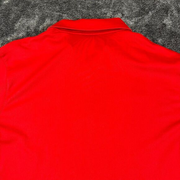 Nike Dri-Fit Ohio State Buckeyes Embroidered Polo Mens L Red Short Sleeve Swoosh - Picture 10 of 11